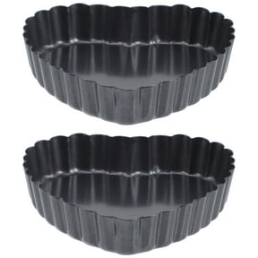 OHOIOLLA Heart Shape Pizza Pan, Black Carbon Steel, Heat-Resistant, Non-Stick, 2Pcs