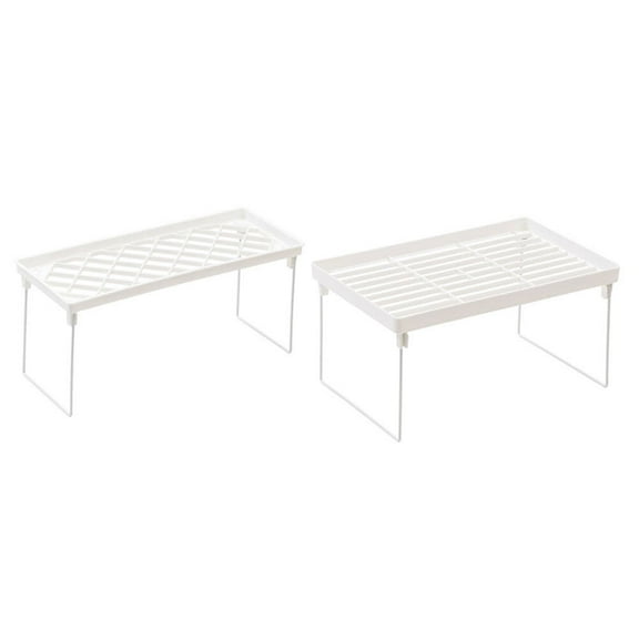 2-Pack Iron Storage Rack Organizer for Household Study, Cabinet Shelf Holder for Efficient Space Management