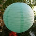 thumbnail image 1 of 2 Pcs Paper Lanterns Paper Lantern Round Even Ribbing 12 inch Cool Mint Green, 1 of 1
