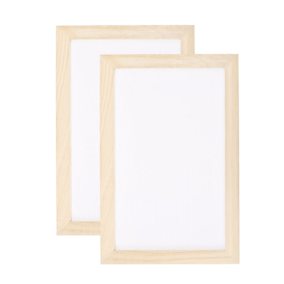 2 Pcs Paper Making Screen Wooden Paper Making Mould 11.8x7.9 Inch for DIY Craft