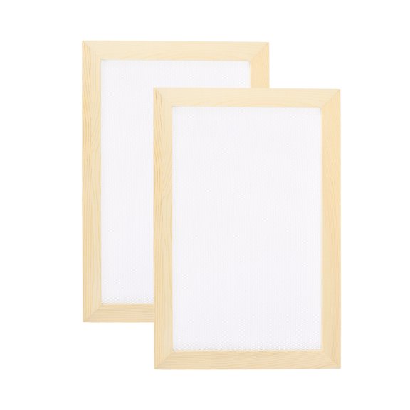 2 Pcs Paper Making Screen Wooden Paper Making Mould 11.8x7.9Inch for DIY Craft