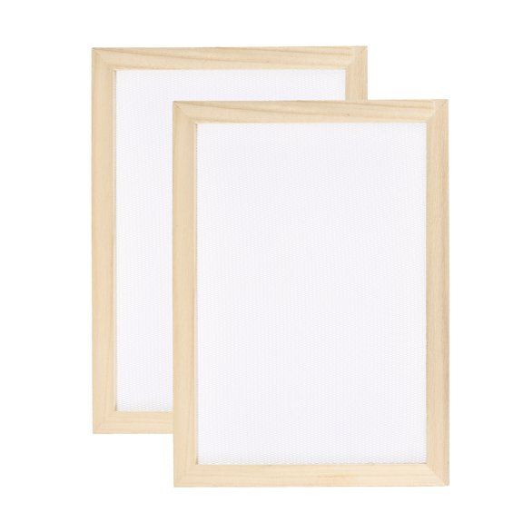 2 Pcs Paper Making Screen Wooden Paper Making Mould 13.4x9.8 Inch for DIY Craft