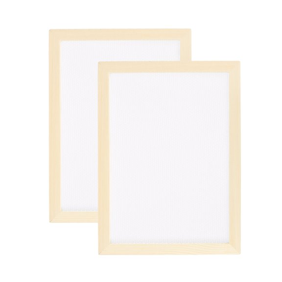 2 Pcs Paper Making Screen Wooden Paper Making Mould 13.4x9.8Inch for DIY Craft