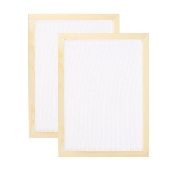 2 Pcs Paper Making Screen Wooden Paper Making Mould 15.7x11.8Inch for DIY Craft