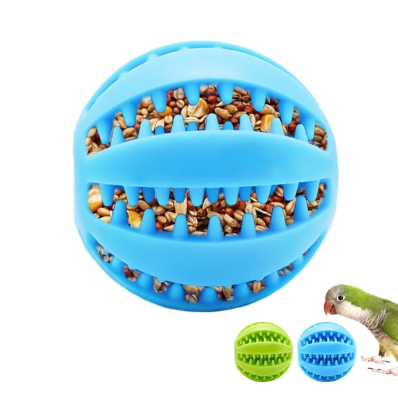 2 Pcs Parrot Feeder Chew Toy Balls, Bird Foraging Interactive Toys, Suitable for Small Animals and Small&Medium Birds,Parakeet,Parrots,Lovebirds,Macaws,Hamsters,Guinea Pigs.