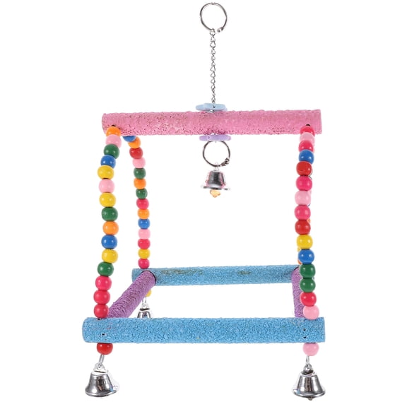 2 Pcs Parrot Swing Toy Chewing Bird Cuddle Bone Parrots Toys