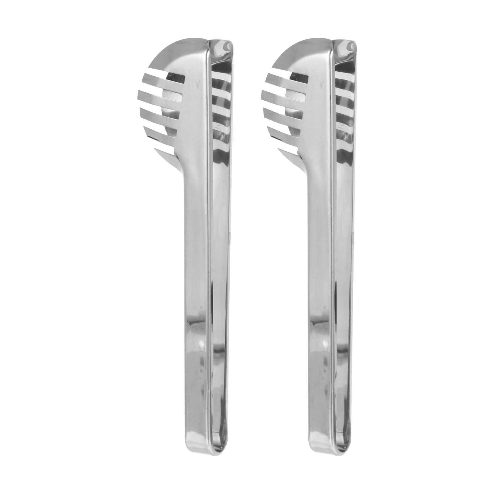 2 Pcs Pasta Noodles Tweezers Kitchen Frying Tongs Stainless Steel Clip