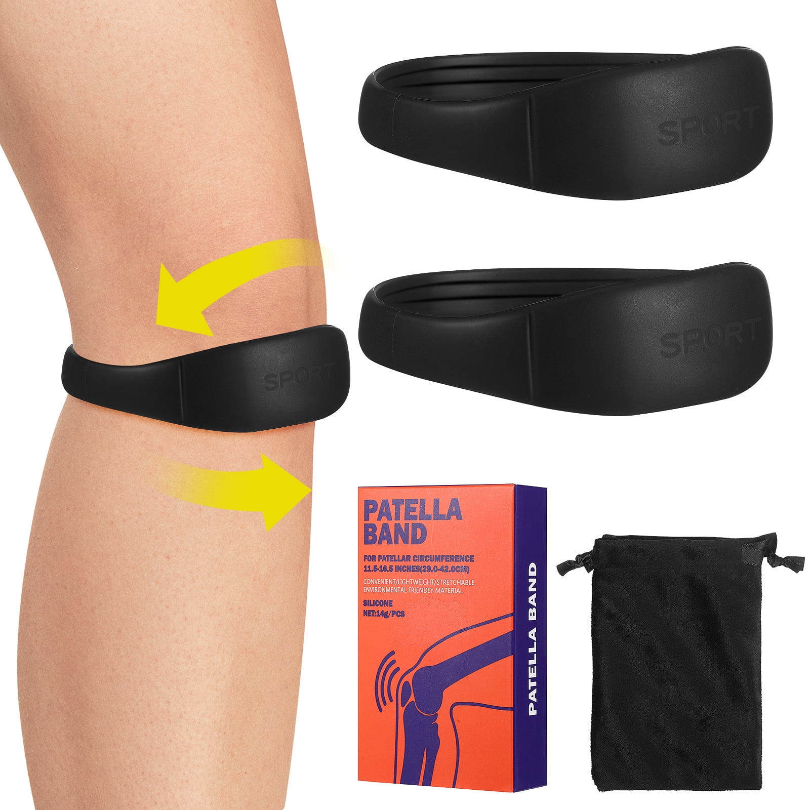2 Pcs Patella Knee Straps Patella Tendon Knee Strap Knee Brace Knee