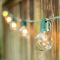 thumbnail image 1 of 2 Pcs Patio & Bistro Lights Globe String Lights 2 Inch E17 Bulbs 50 Ft Green Wire C9 Strand Clear, 1 of 3
