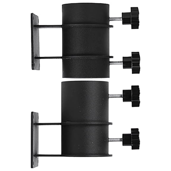 2 Pcs Patio Umbrella Clamp for Deck Rail, Adjustable Metal Umbrella Holder, Easy Install for Balcony and Outdoor Decks, Includes Screws and Nuts