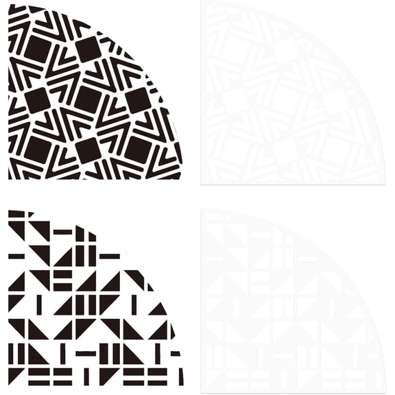 2 Pcs Pattern Acrylic Sleeve Stencil Plastic Painting Stencil Reusable Art Templates Print Template Reusable Bleached Shirt Acrylic Sleeve Stencil DIY
