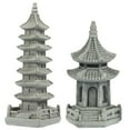 thumbnail image 1 of 2 Pcs Pavilion Statue Miniature Sandstone Japanese Lantern Pagoda, 1 of 6