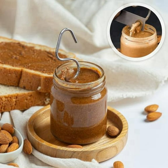 2 Pcs Peanut Butter Stirrer, Stainless Steel Peanut Nut Butter Mixer Stirring Jam Stirring Peanut Butter Mixer Tool