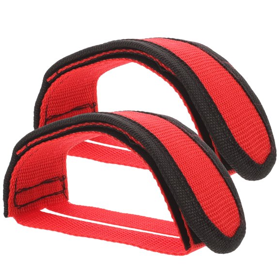 2 Pcs Pedalboards Fixed Gear Bikes Biking Cycling Fix Bands Belt Muzzle Red Nylon Fitness