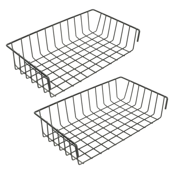 2 Pcs Pegboard Peg Board Wire Storage Basket Wall Shelves Rack Wire Straight Shelf