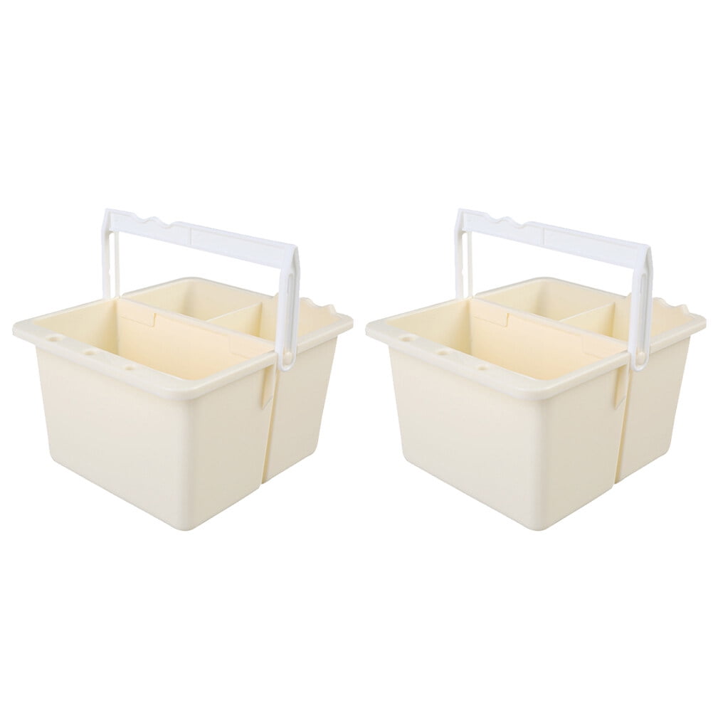 2 Pcs Pencil Bucket Washer Paint Brush Washing Machine Plastic