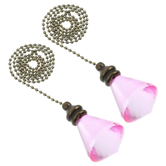 2 Pcs Pendant Lighting Chain Adornment Ceiling Fan Pull Decorative Beaded Extension Chains