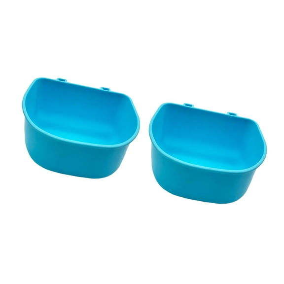 2 Pcs Pet Hanging Feeder Dog Crate Feeding Bowls Cage Bowl PP Material Easy Install for Small Dogs Cats