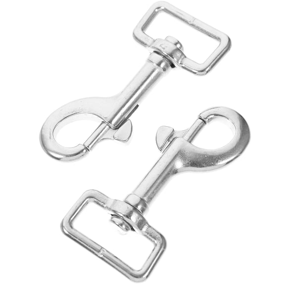 UKCOCO 2pcs Swivel Eye Snap Hook Stainless Steel Silver Quick Attachment Pet Owners Dog Leash Clip