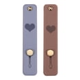 thumbnail image 1 of 2 Pcs Phone Loop Finger Holder Silicone Phone Strap Grip Holder for Most Smartphones Light Brown,Gray Blue, 1 of 6
