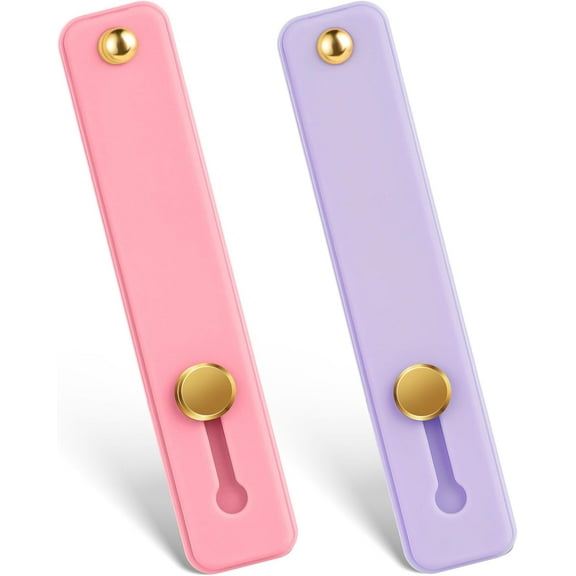2 Pcs Phone Loop Finger Holder Universal Phone Strap Portable Phone Grip Phone Finger Strap Loop for Phone Case Phone Holder for Hand Phone Grips for Back of Phone(Purple Pink)