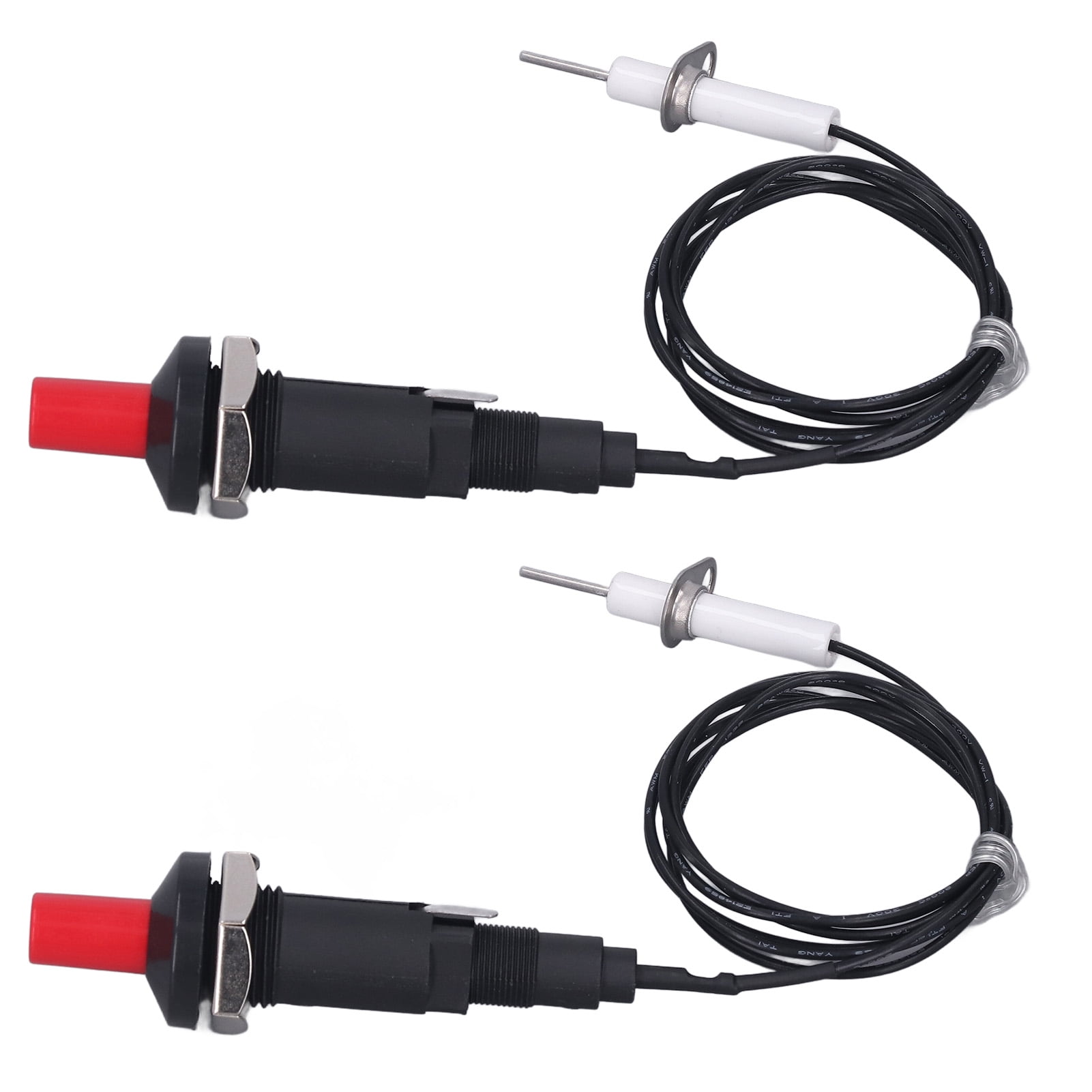 2 Pcs Piezo Igniter 1 Out 2 Push Button with Ignition Needle Wire 1 ...