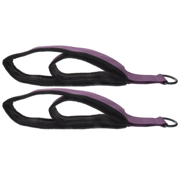 Houderco Yoga Resistance Bands Purple Polyester Cotton 2Pcs 15.0*2.0*1.0In
