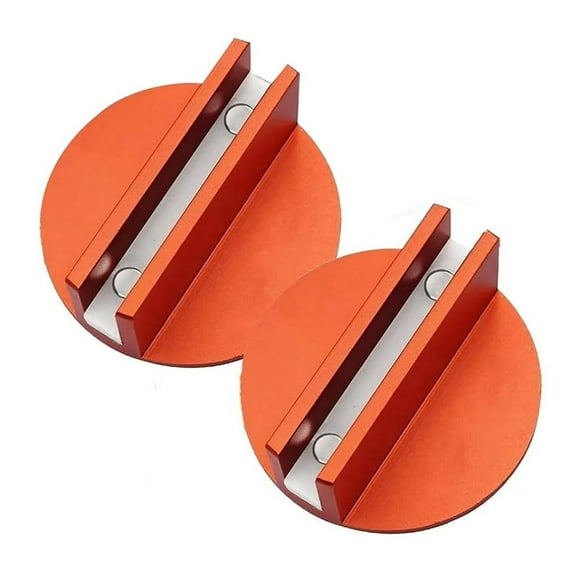 2 Pcs Pinch Weld Jack Adapter, Universal Aluminum Grooved Magnetic Frame Rail Protector,Floor Jack Stand Pads for Car