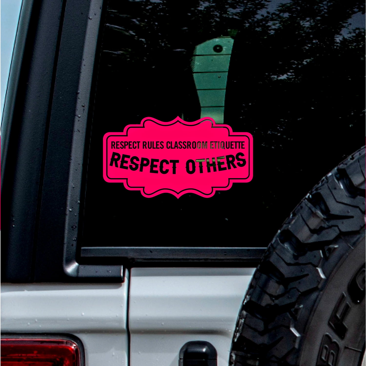 (2 Pcs, Pink, 10.5'' X 5.8'') Transparent Adhesive Decal Sticker Of ...