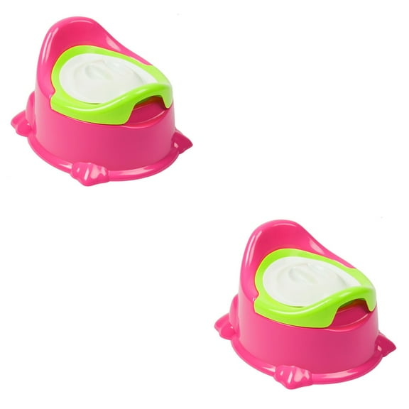 2-Pack Glowing Potty Chairs with Battery-Operated Light, Transparent Travel-Friendly Kids Toilet Training Seat