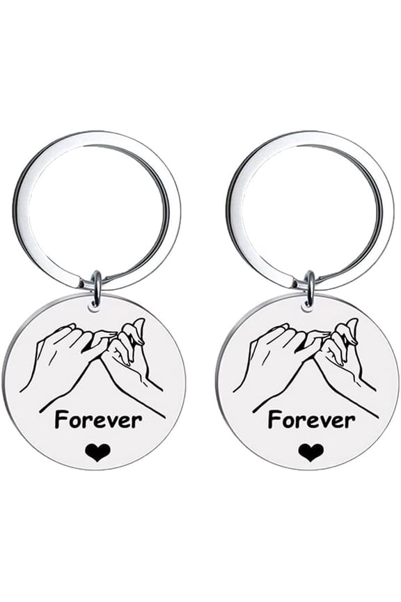2 Pcs Pinky Promise Keychain Gifts for Couples Best Friends Forever Gifts Key Chain for Boyfriend Girlfriend Anniversary Birthday Gifts for Husband Wife