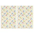thumbnail image 1 of 2 Pcs Pioneer Flower Floral Print Pattern Funny Kitchen Towels, Microfiber Dish Towels, Kitchen Tea Towels Set 18" X 26", 1 of 6