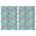 thumbnail image 1 of 2 Pcs Pioneer Flower Floral Print Pattern Funny Kitchen Towels, Microfiber Dish Towels, Kitchen Tea Towels Set 18" X 26", 1 of 4
