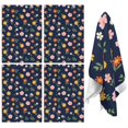 thumbnail image 1 of 2 Pcs Pioneer Flower Floral Print Pattern Kitchen Towels, Funny Microfiber Dish Towel Set, 18" X 26" Tea Towels, 1 of 6