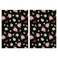 thumbnail image 1 of 2 Pcs Pioneer Flower Floral Print Pattern Kitchen Towels, Funny Microfiber Dish Towel Set, 18" X 26" Tea Towels, 1 of 6