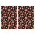thumbnail image 1 of 2 Pcs Pioneer Flower Floral Print Pattern Kitchen Towels, Funny Microfiber Dish Towel Set, 18" X 26" Tea Towels, 1 of 6