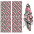 thumbnail image 1 of 2 Pcs Pioneer Flower Floral Print Pattern Kitchen Towels, Funny Microfiber Dish Towel Set, 18" X 26" Tea Towels, 1 of 6