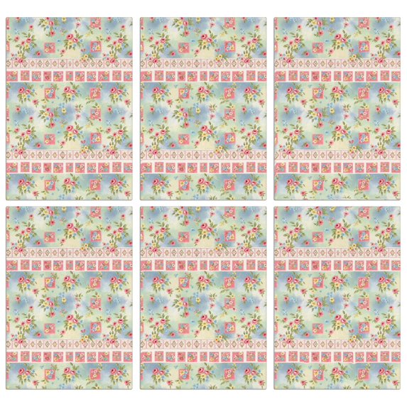 2 Pcs Pioneer Flower Floral Print Pattern Kitchen Towels, Funny Microfiber Dish Towel Set, 18" X 26" Tea Towels