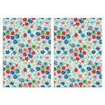thumbnail image 1 of 2 Pcs Pioneer Flower Floral Print Pattern Kitchen Towels, Funny Microfiber Dish Towel Set, 18" X 26" Tea Towels, 1 of 6