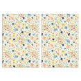 thumbnail image 1 of 2 Pcs Pioneer Flower Floral Print Pattern Kitchen Towels, Funny Microfiber Dish Towel Set, 18" X 26" Tea Towels, 1 of 6
