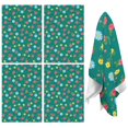 thumbnail image 1 of 4 Pcs Pioneer Flower Floral Print Pattern Kitchen Towels, Funny Microfiber Dish Towel Set, 18" X 26" Tea Towels, 1 of 6