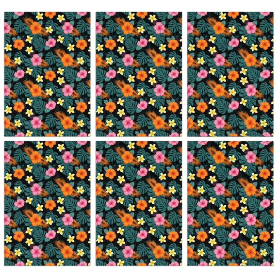 2 Pcs Pioneer Flower Floral Print Pattern Kitchen Towels, Funny Microfiber Dish Towel Set, 18" X 26" Tea Towels