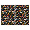 thumbnail image 1 of 2 Pcs Pioneer Flower Floral Print Pattern Kitchen Towels, Funny Microfiber Dish Towel Set, 18" X 26" Tea Towels, 1 of 6