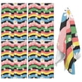 thumbnail image 1 of 2 Pcs Pioneer Flower Floral Print Pattern Kitchen Towels, Funny Microfiber Dish Towel Set, 18" X 26" Tea Towels, 1 of 6