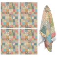 thumbnail image 1 of 2 Pcs Pioneer Flower Floral Print Pattern Kitchen Towels, Funny Microfiber Dish Towel Set, 18" X 26" Tea Towels, 1 of 6