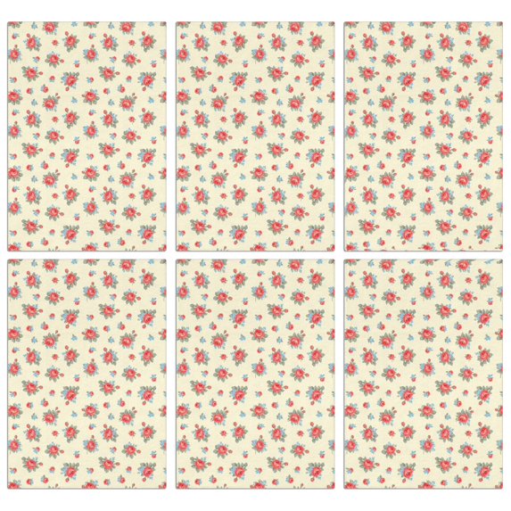 2 Pcs Pioneer Flower Floral Print Pattern Kitchen Towels, Funny Microfiber Dish Towel Set, 18" X 26" Tea Towels