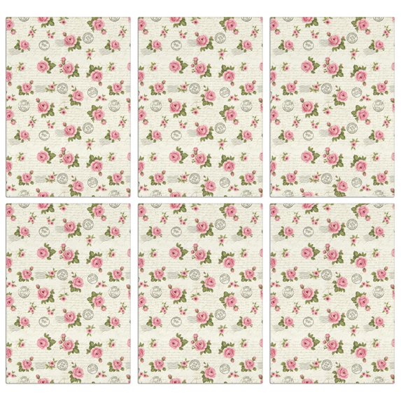 2 Pcs Pioneer Flower Floral Print Pattern Kitchen Towels, Funny Microfiber Dish Towel Set, 18" X 26" Tea Towels