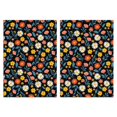 thumbnail image 1 of 2 Pcs Pioneer Flower Floral Print Pattern Kitchen Towels, Funny Microfiber Dish Towel Set, 18" X 26" Tea Towels, 1 of 6