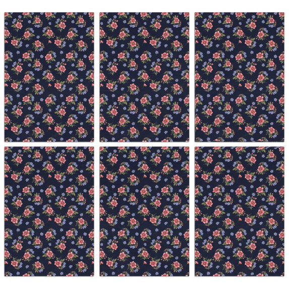 2 Pcs Pioneer Flower Floral Print Pattern Kitchen Towels, Funny Microfiber Dish Towel Set, 18" X 26" Tea Towels