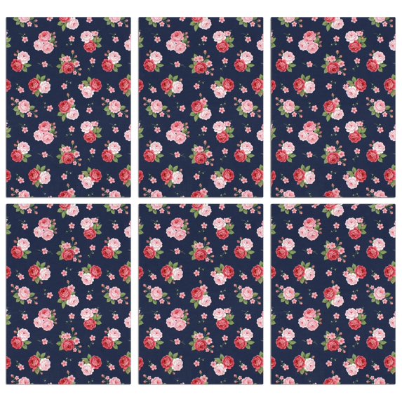 2 Pcs Pioneer Flower Floral Print Pattern Kitchen Towels, Funny Microfiber Dish Towel Set, 18" X 26" Tea Towels